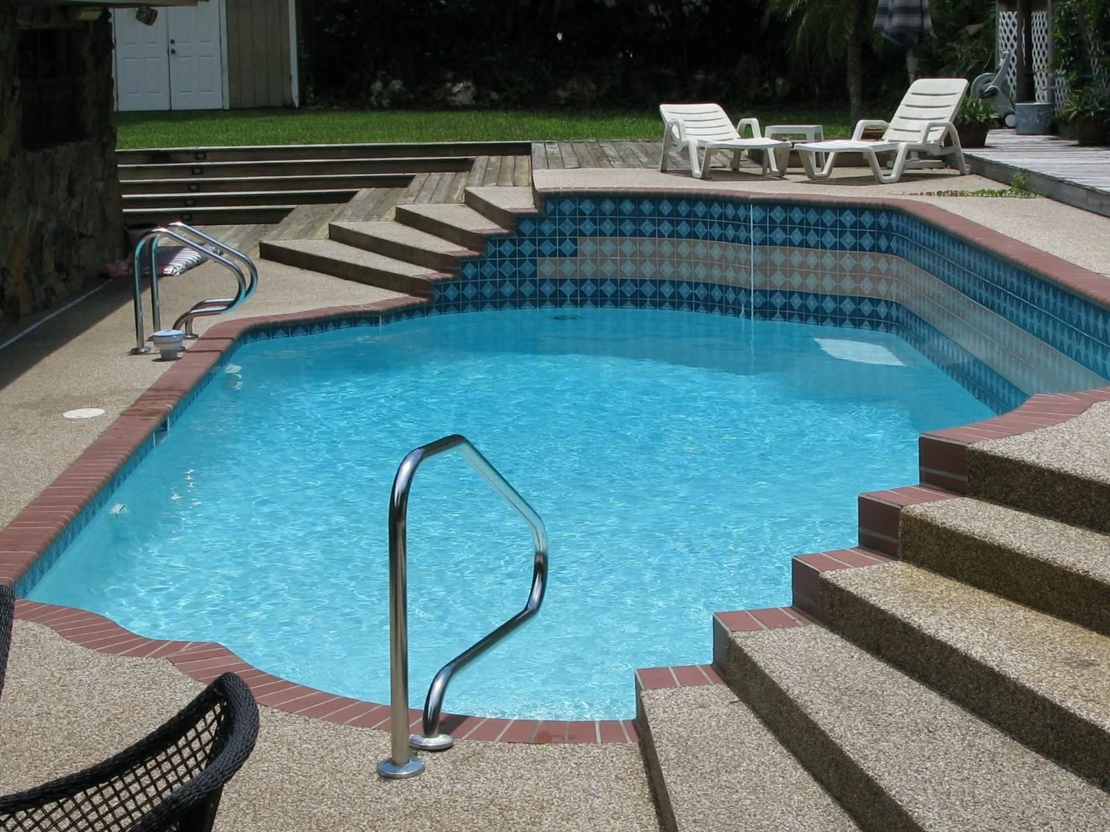 Clear pool with steps in Clearwater, FL
