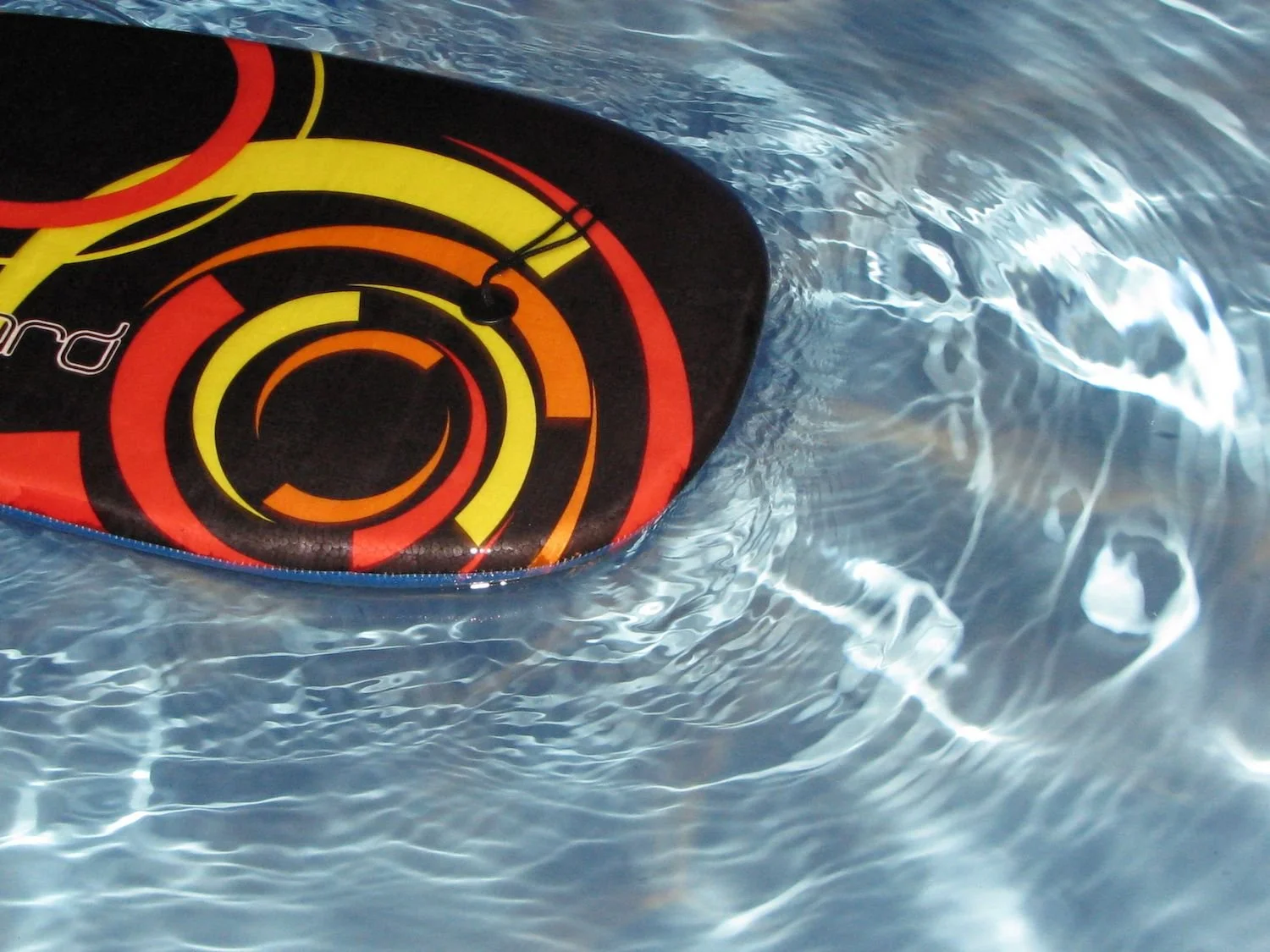 Float ring on clear pool water