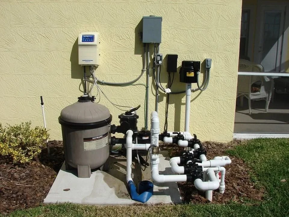 Pump and filter at the equipment pad
