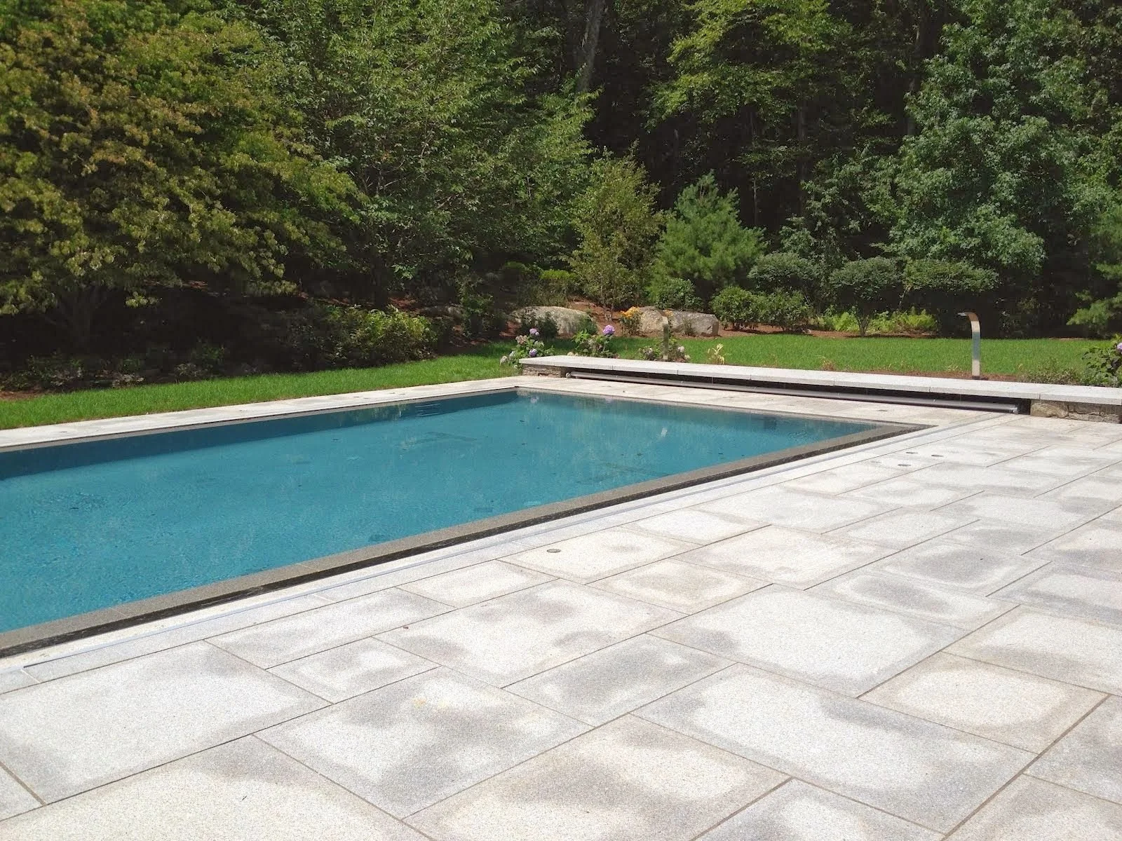 Clear rectangular backyard pool