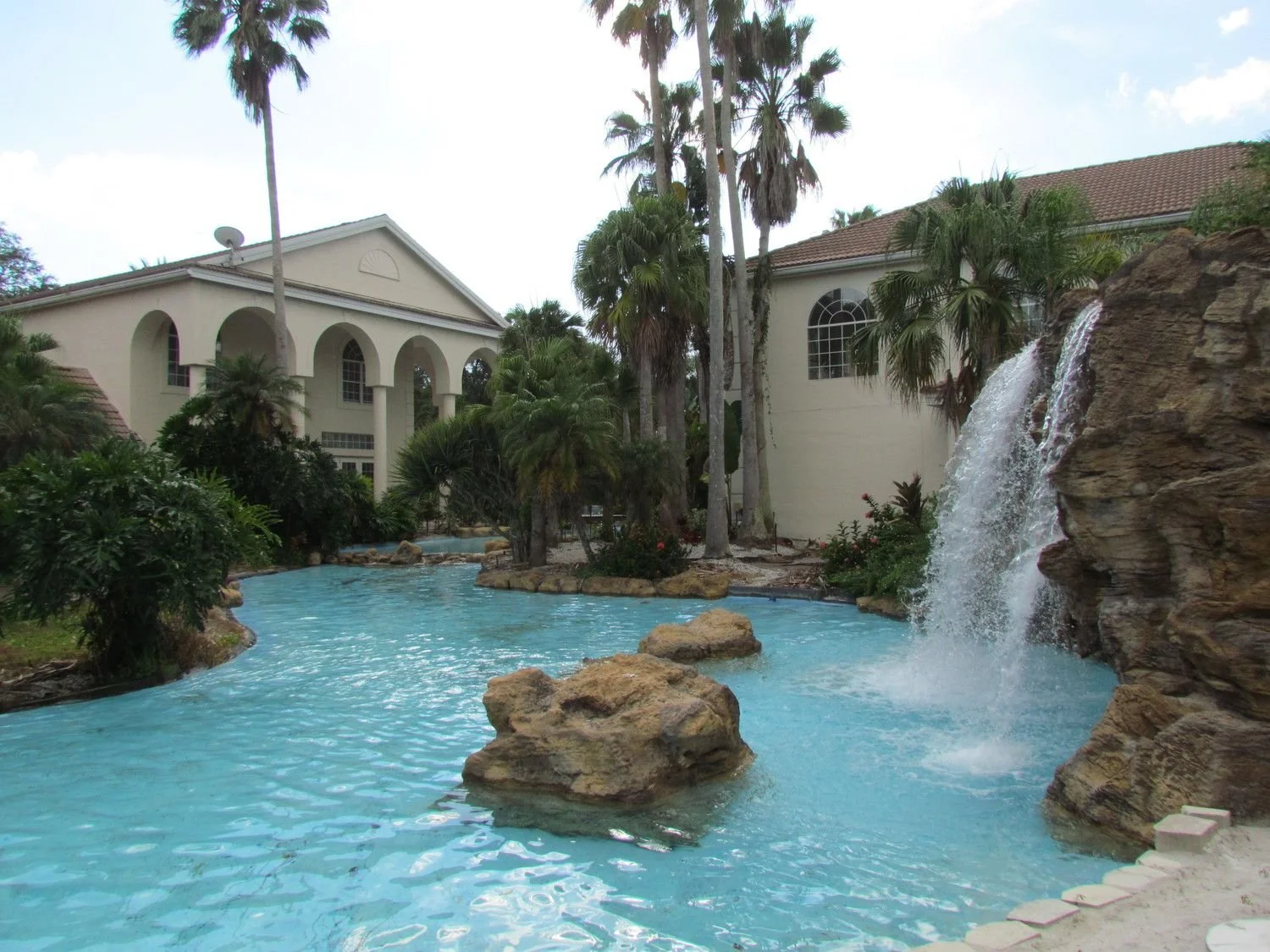 Tropical waterfall pool in Countryside
