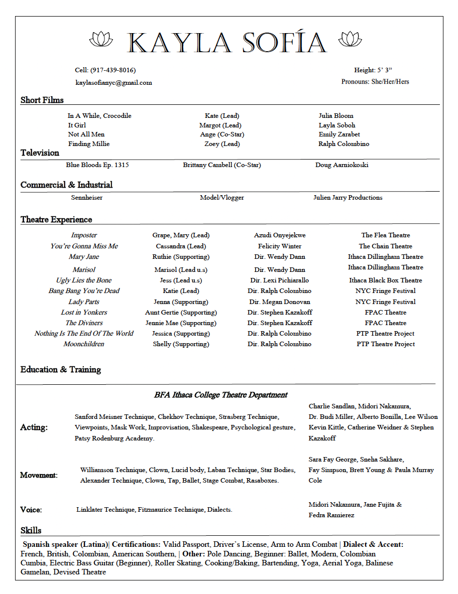 Kayla Sofía resumé