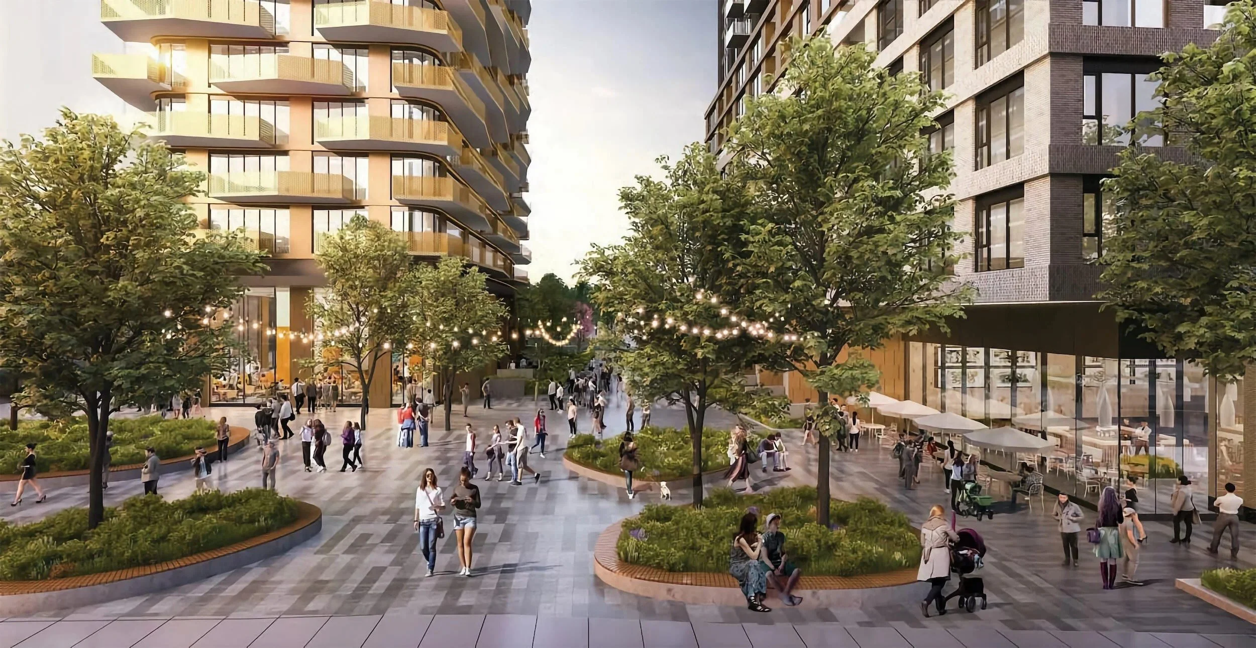 Rendering of a renewed heritage office building