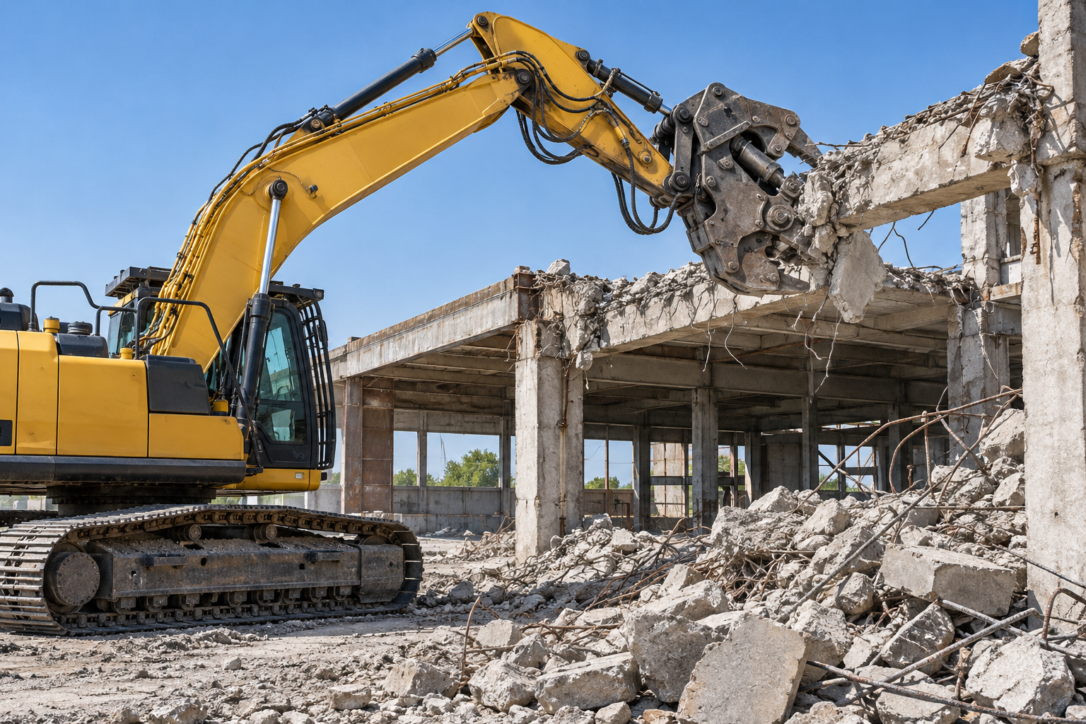 Illustration of mechanical demolition