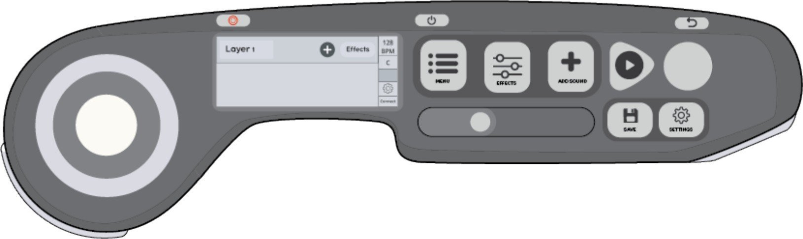 Button functionality, placement, and size all changed for final version to simplify order of operations on the screen.
