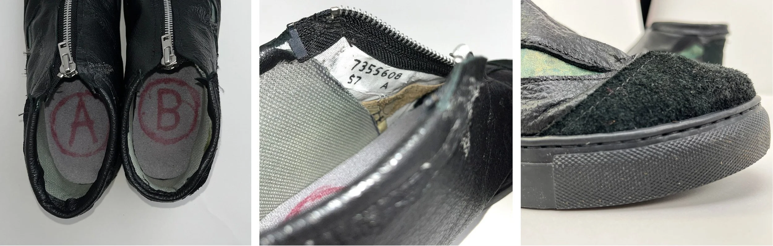 In-game signs inside of shoes Code from game on shoe tag Toe details
