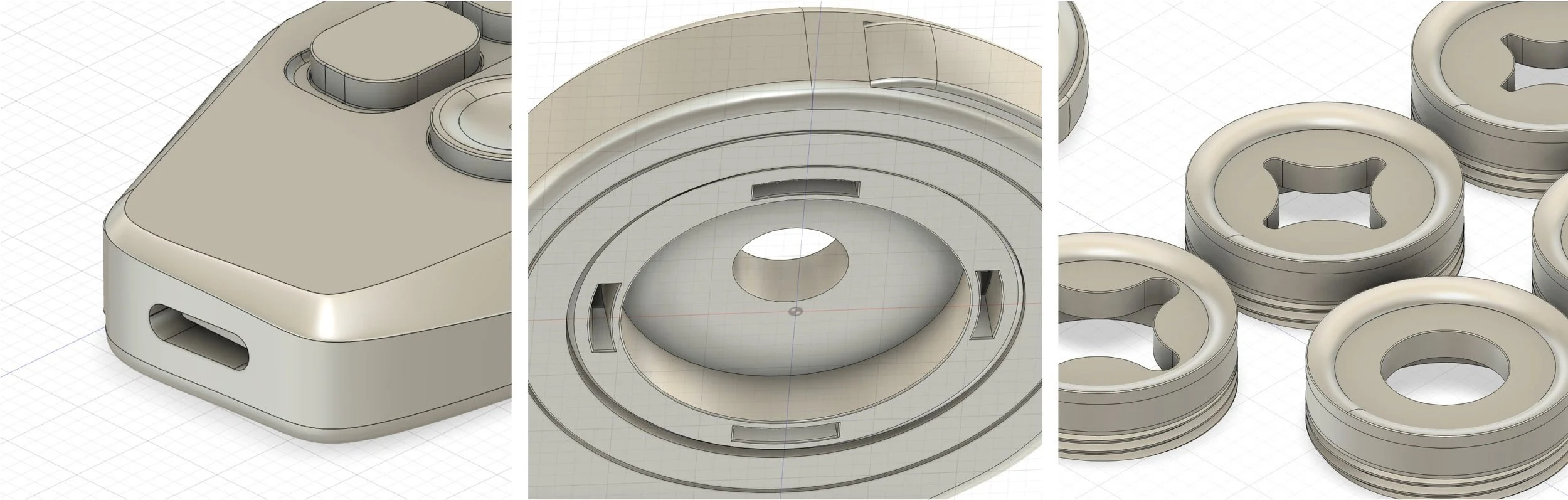 USB-C Charging Removable rings Different sized and shaped rings