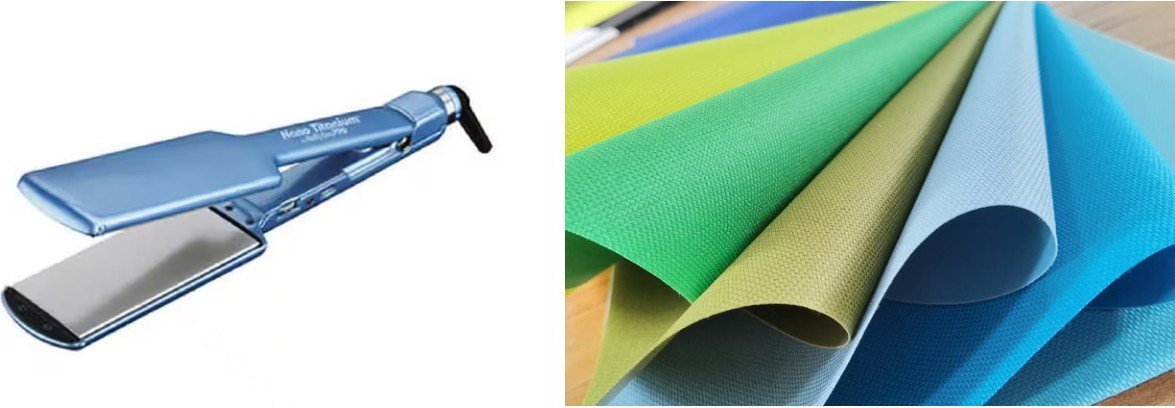 The second attempt used a hair straightener to melt plastic coating on nylon fabric. This was effective at holding air.