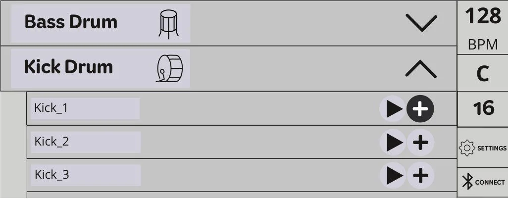 Sound selection menus