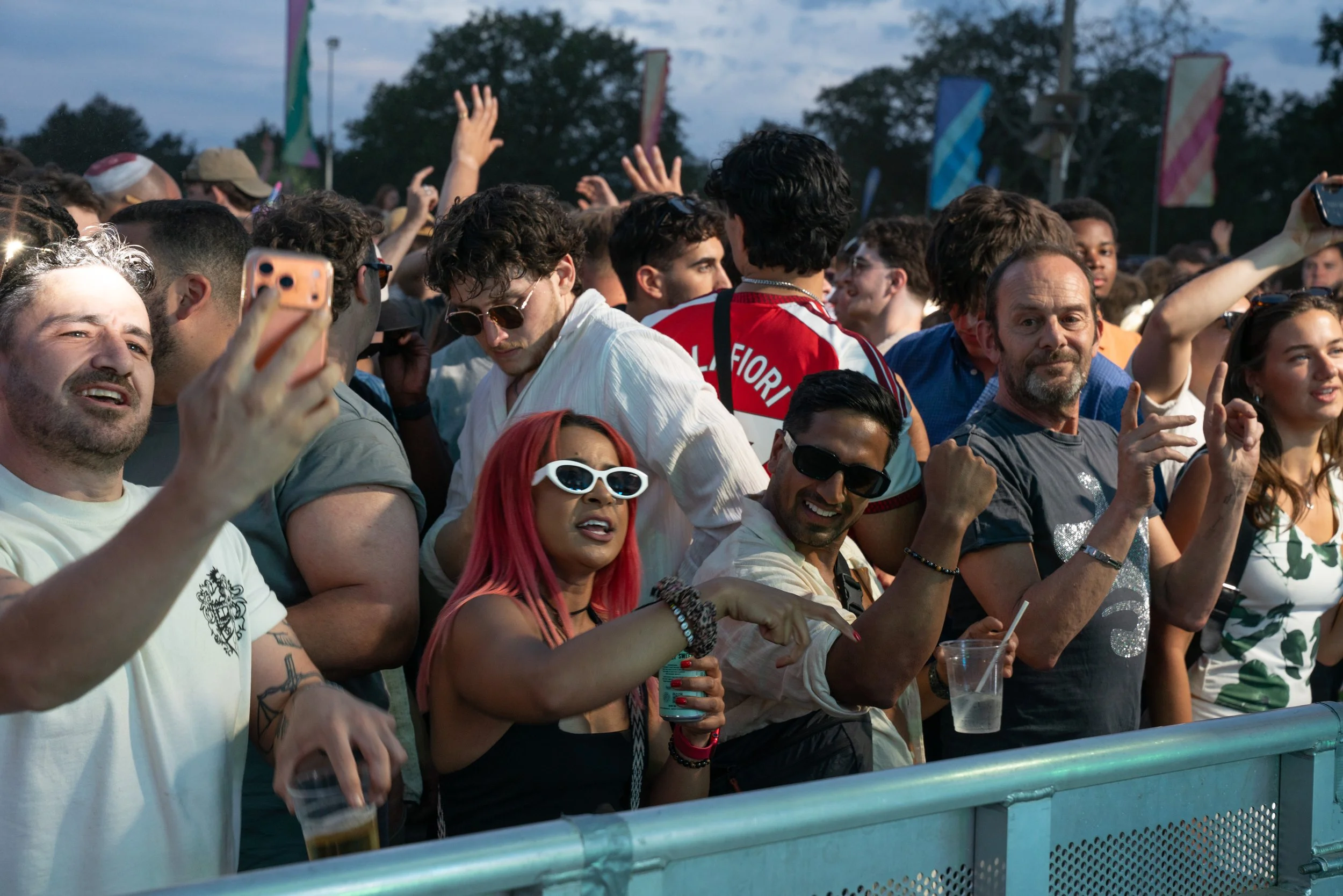 Summer Social festival crowd celebrating beside the stage