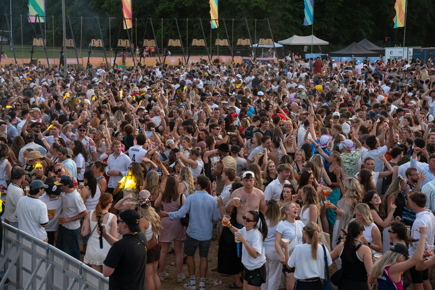 A large crowd enjoying Summer Social