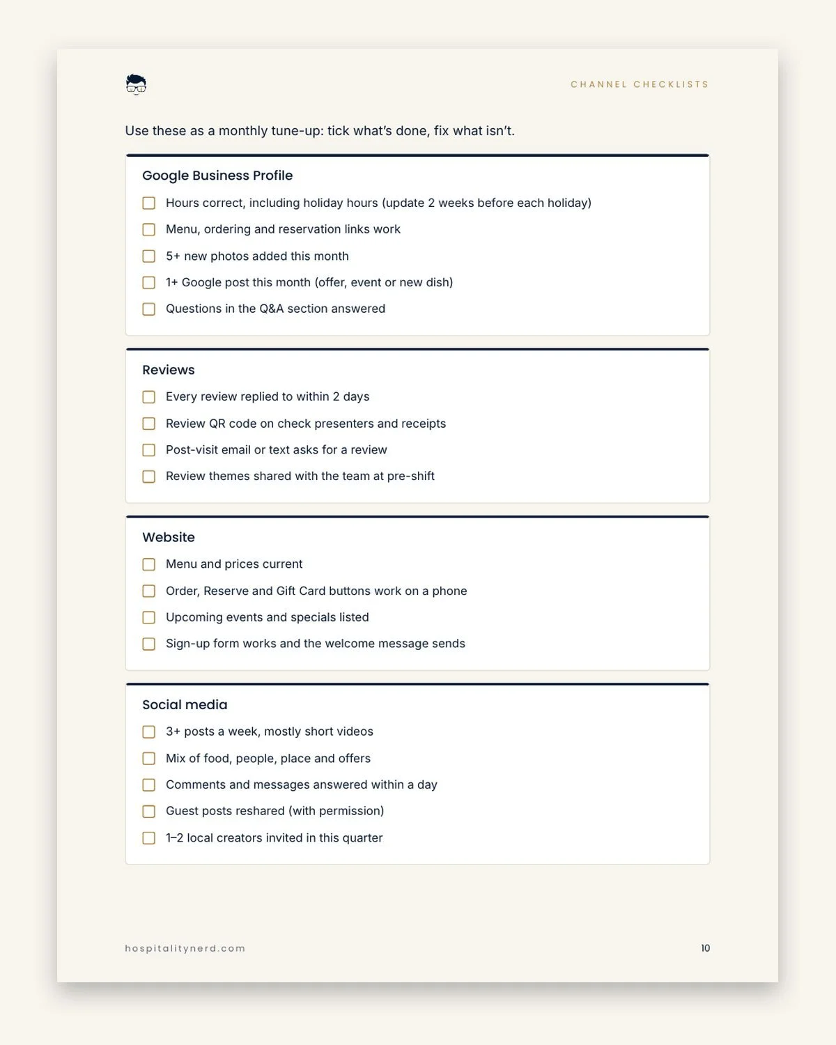 The Restaurant Marketing Playbook: Starter preview 4