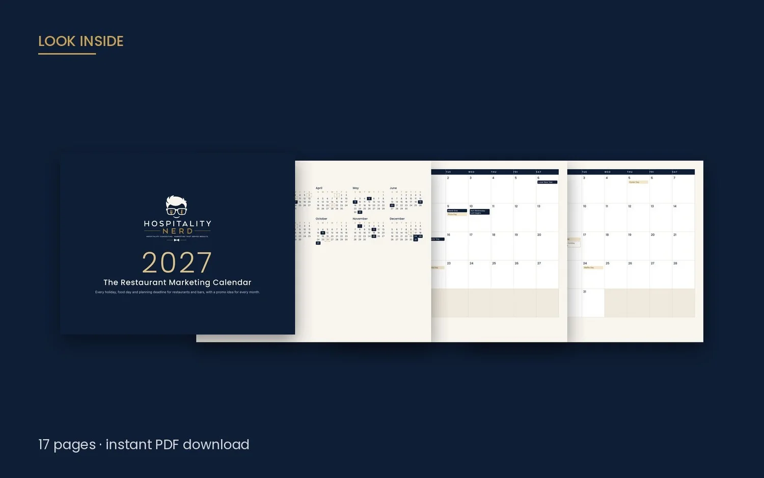 2027 Restaurant Marketing Calendar preview 1