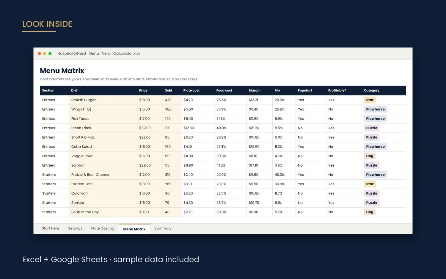 The Menu Nerd Calculator preview 1