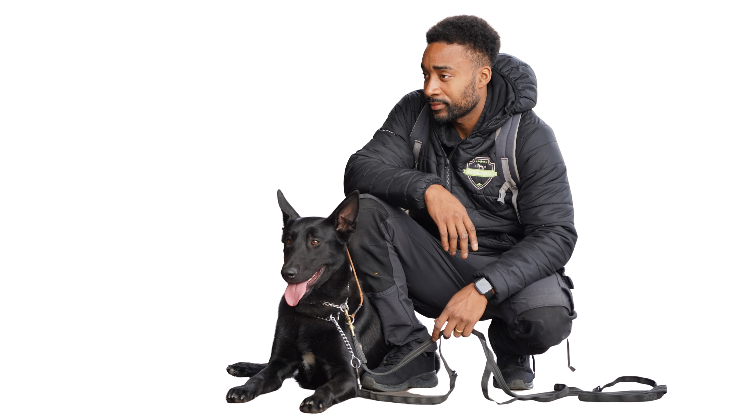 Roman Palmer with a dog at The Canine Alliance