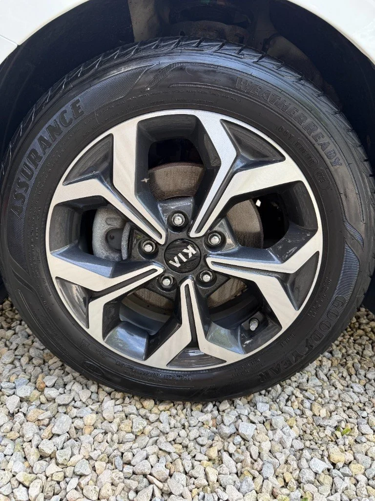 Cleaned wheel and tire