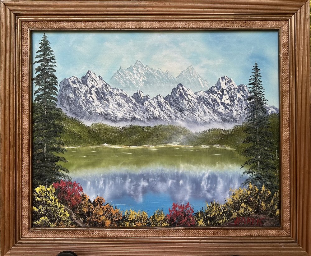 Mountain Mirror, original oil painting by Johnny Harris (sold)