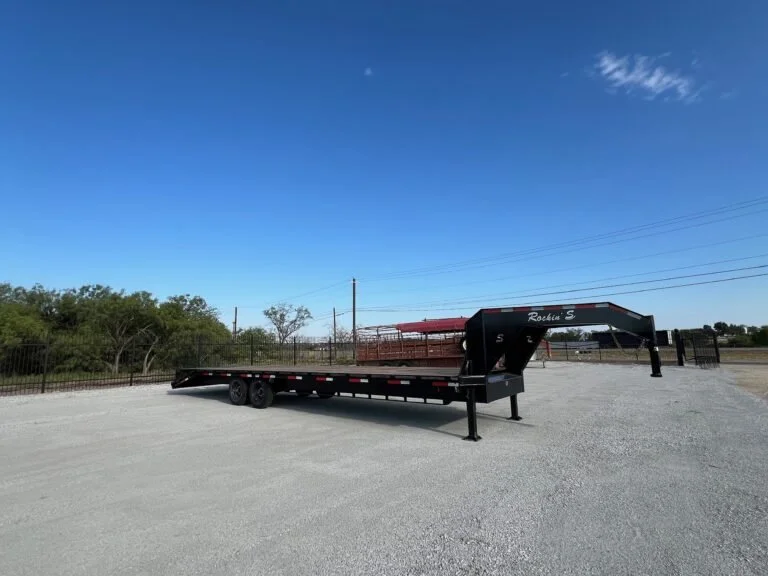 2025 Rockin S flatbed trailer side view