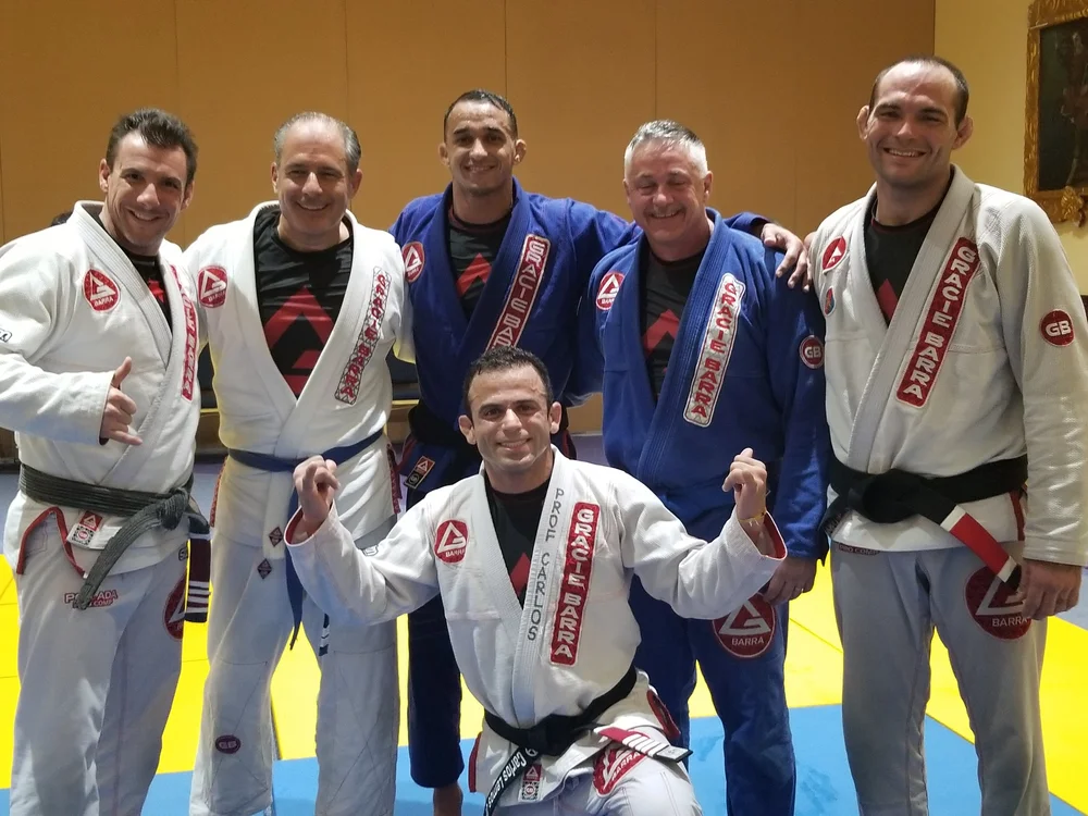 Group photo on the mat with my Gracie Barra professors