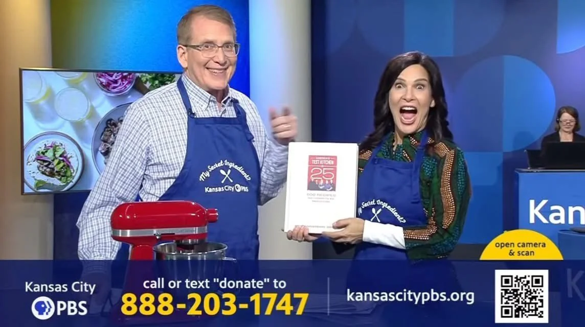 Steph Shannon hosting a live Kansas City PBS broadcast