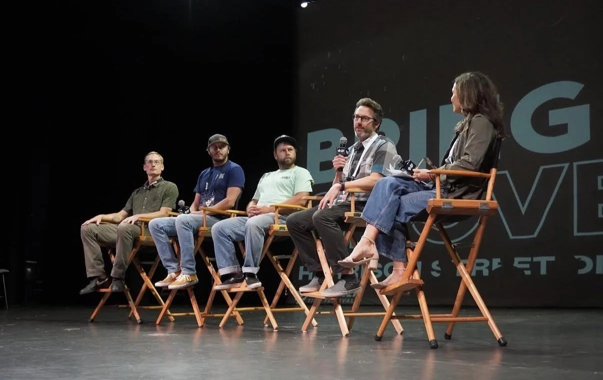 Steph Shannon moderating a filmmaker panel at the Full Tilt Film Festival