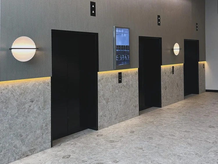 Strata building lift lobby in the Sydney CBD repainted by PQC Painting Solutions