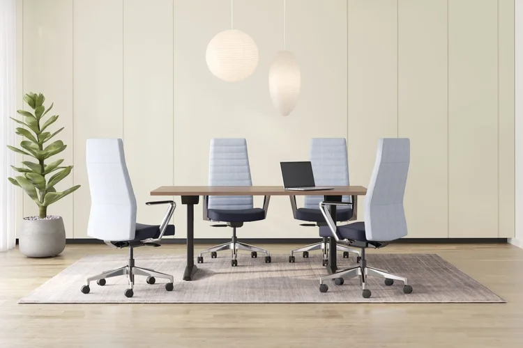 High-back chairs at a conference table