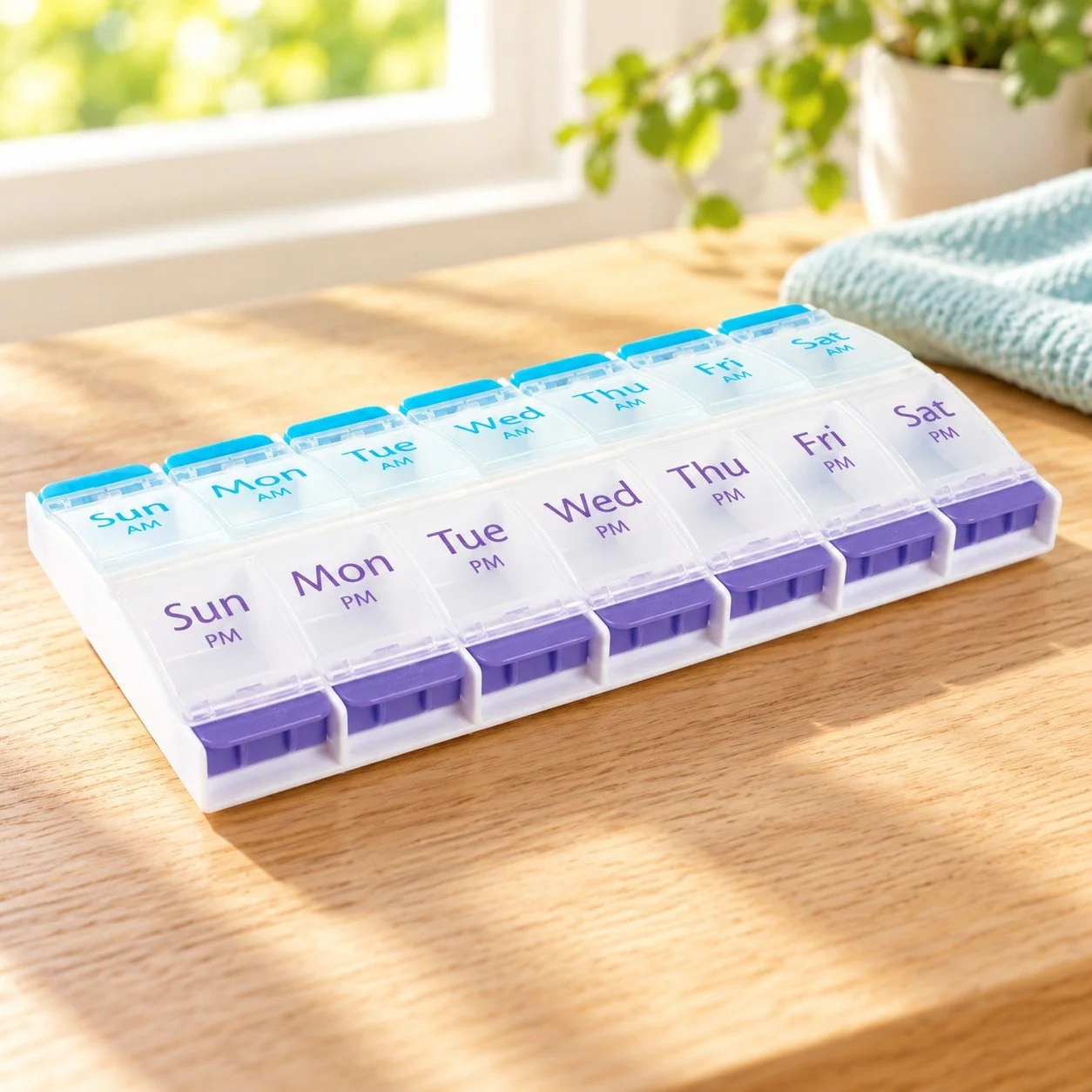 EZY DOSE Push-Button 7-Day AM/PM Pill Organizer