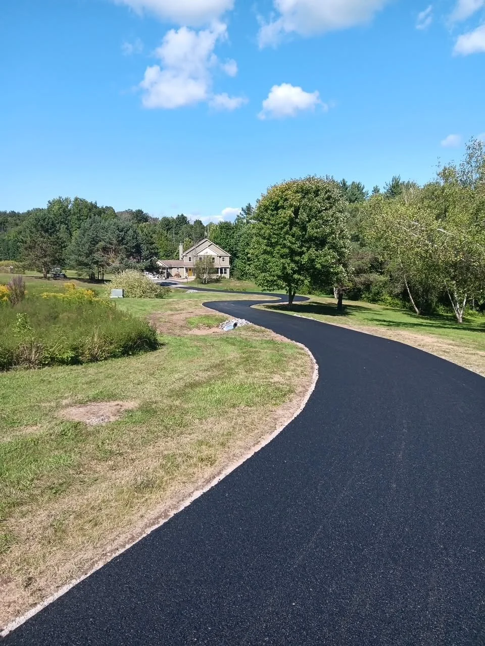 Fresh residential paving job