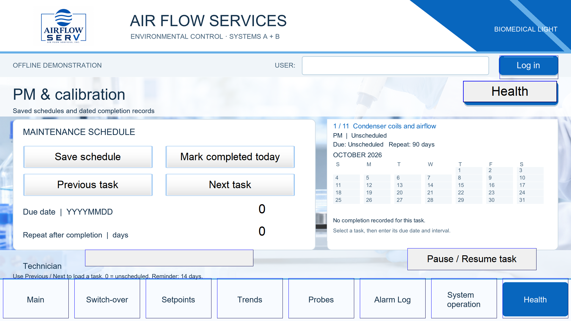Exact Airflow EasyBuilder offline simulator capture: PM & calibration