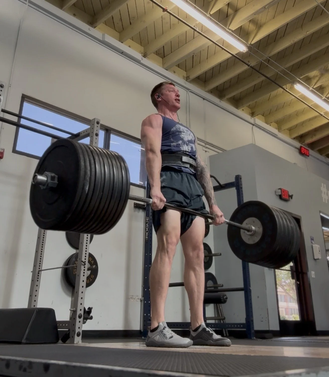 Daniel performing a barbell deadlift