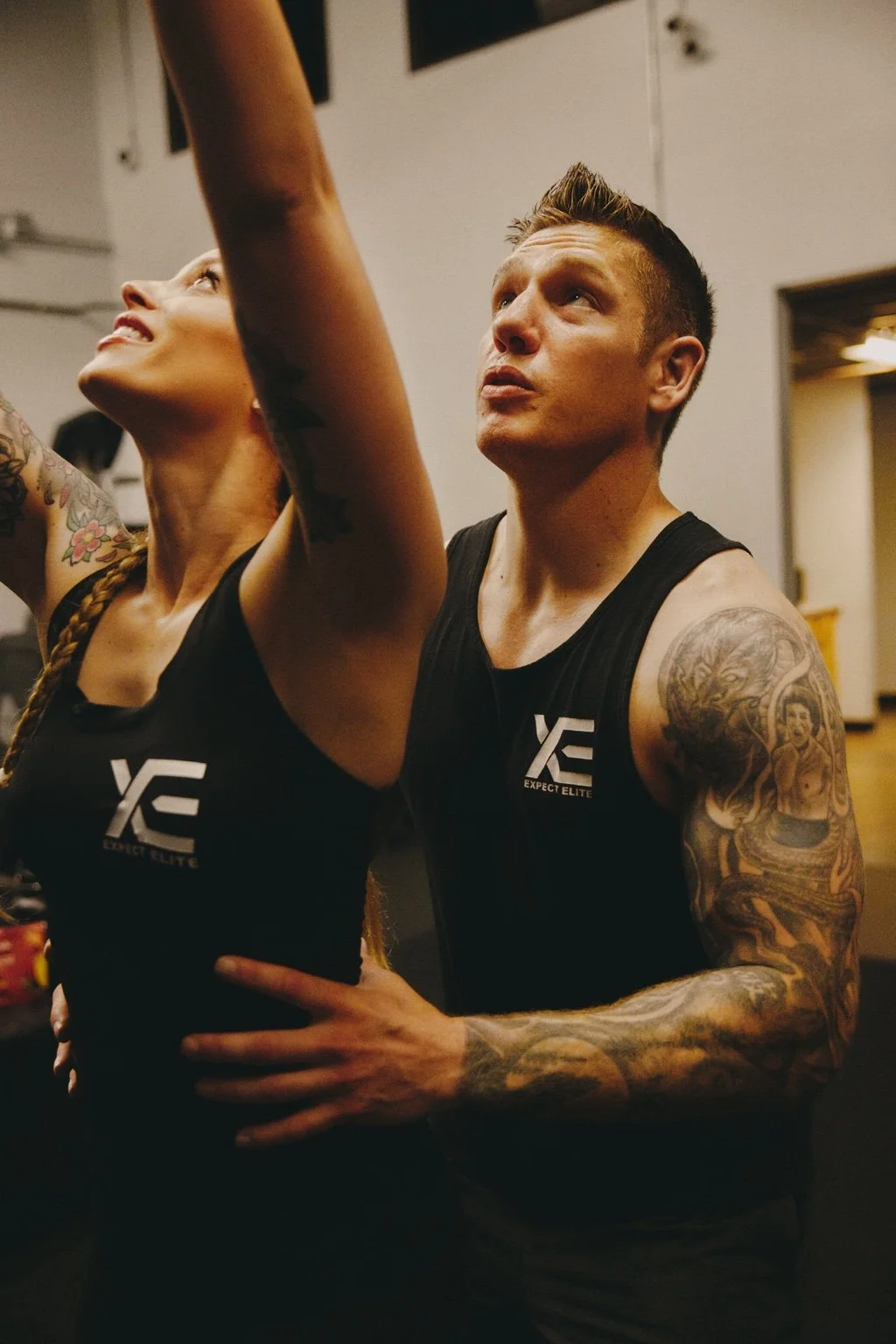 Daniel coaching Jana at Pasadena Strength and Conditioning