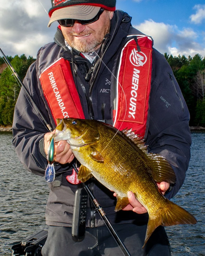fall fishing at its finest. A smallmouth on a Yo-Zuri hardbait