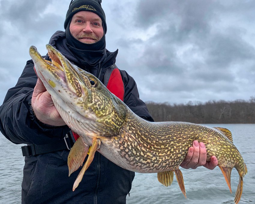 Sean Gleeson with a Lake Ontario Northern Pike