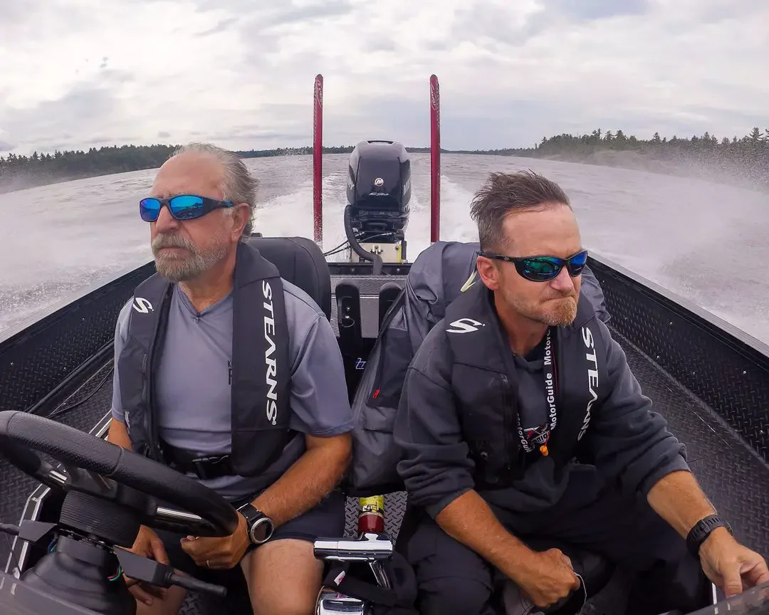 Angelo Viola and Pete Bowman driving a Princecraft boat