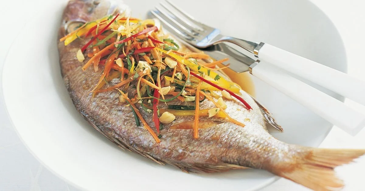Whole fish with Vietnamese salad