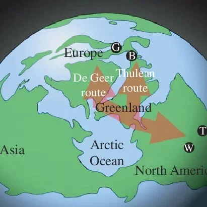 The De Greer and Thulean land bridges. The Northern Pike’s likely path to Scandinavia and the UK