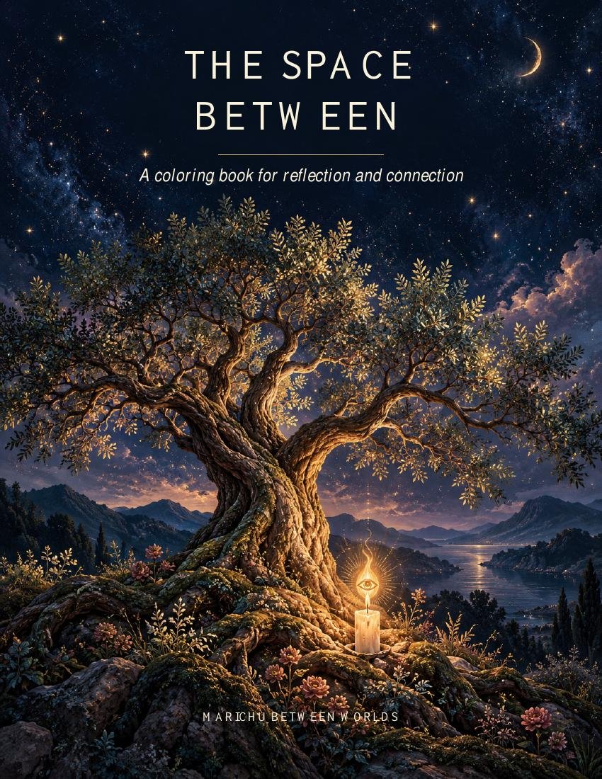 The Space Between coloring book cover