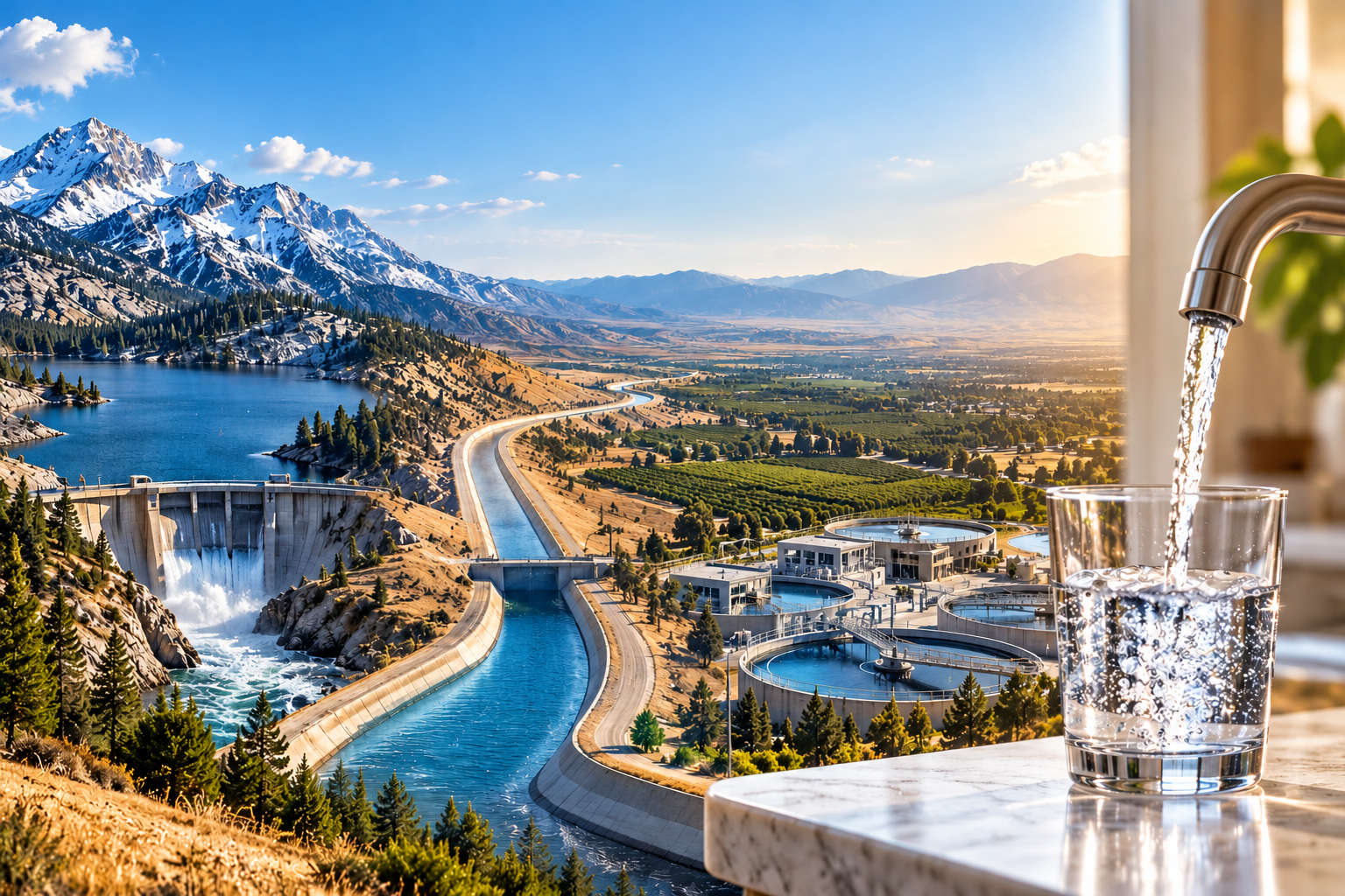 California water journey from reservoir to home faucet