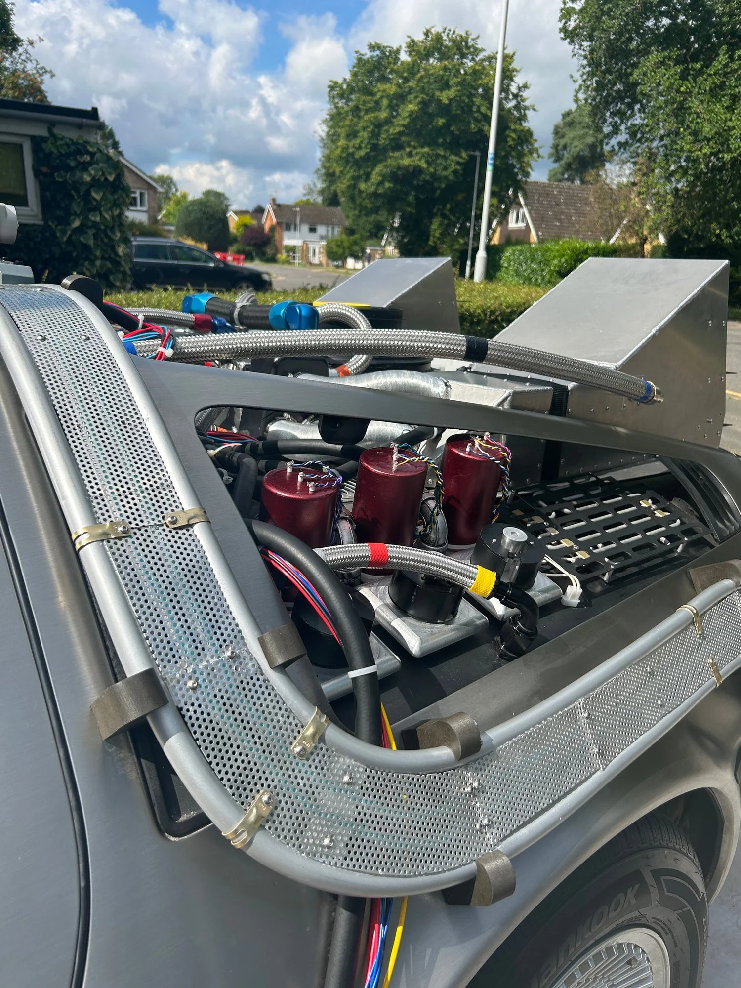 Coils and wiring on our Time Machine rear deck