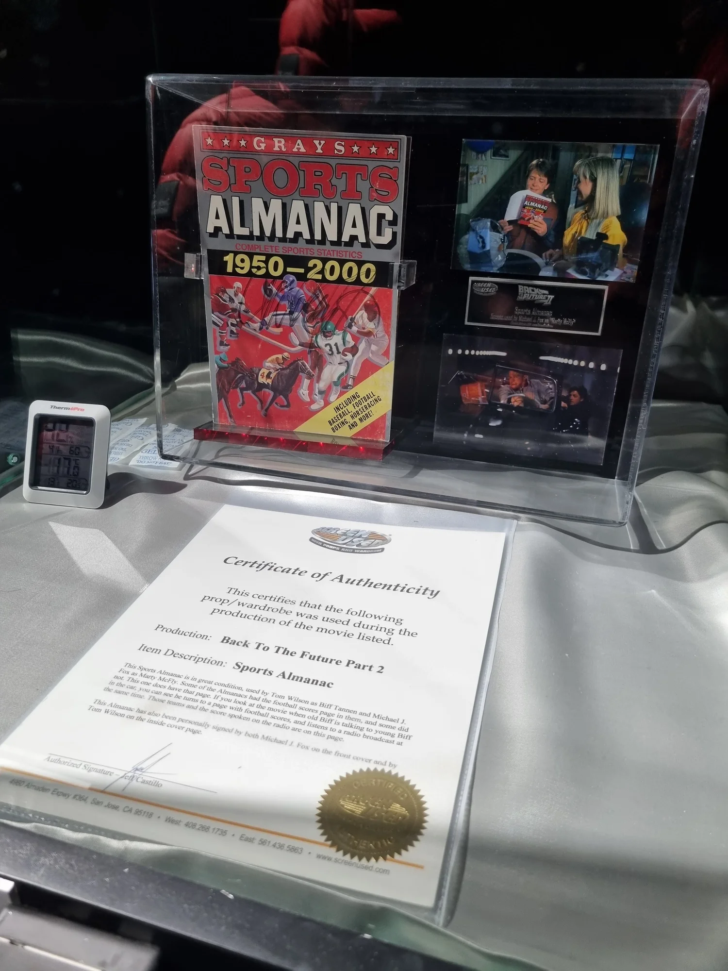 Grays Sports Almanac 1950–2000 – Back to the Future props exhibition, London 2022