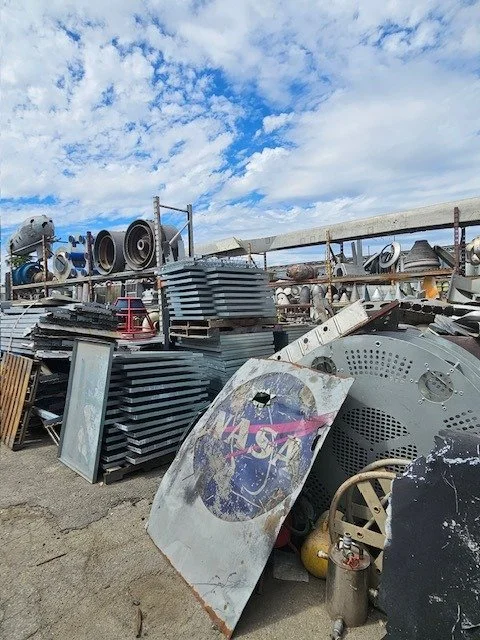 Surplus parts in the Apex Electronics yard