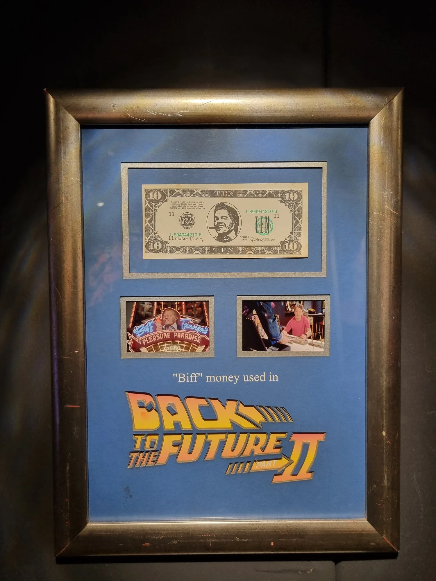 Biff banknote from Part II – Back to the Future props exhibition, London 2022