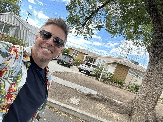 Nick outside the McFly house