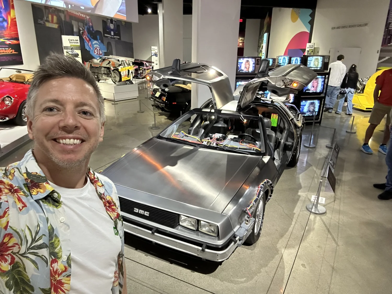 Nick with the original A car at the Petersen Automotive Museum