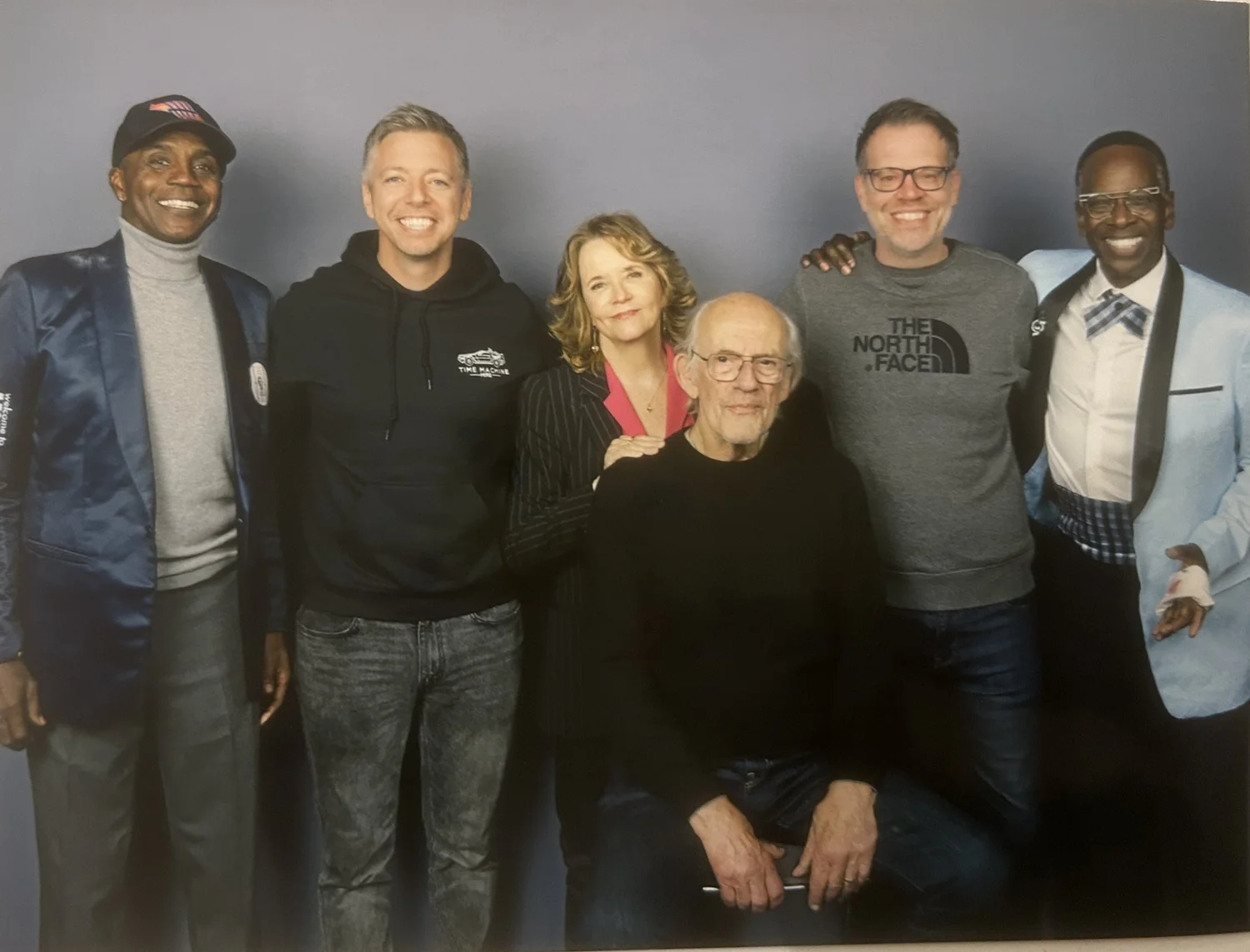 Nick with Christopher Lloyd, Lea Thompson, Harry Waters Jr and Don Fullilove at Liverpool Comic Con 2026