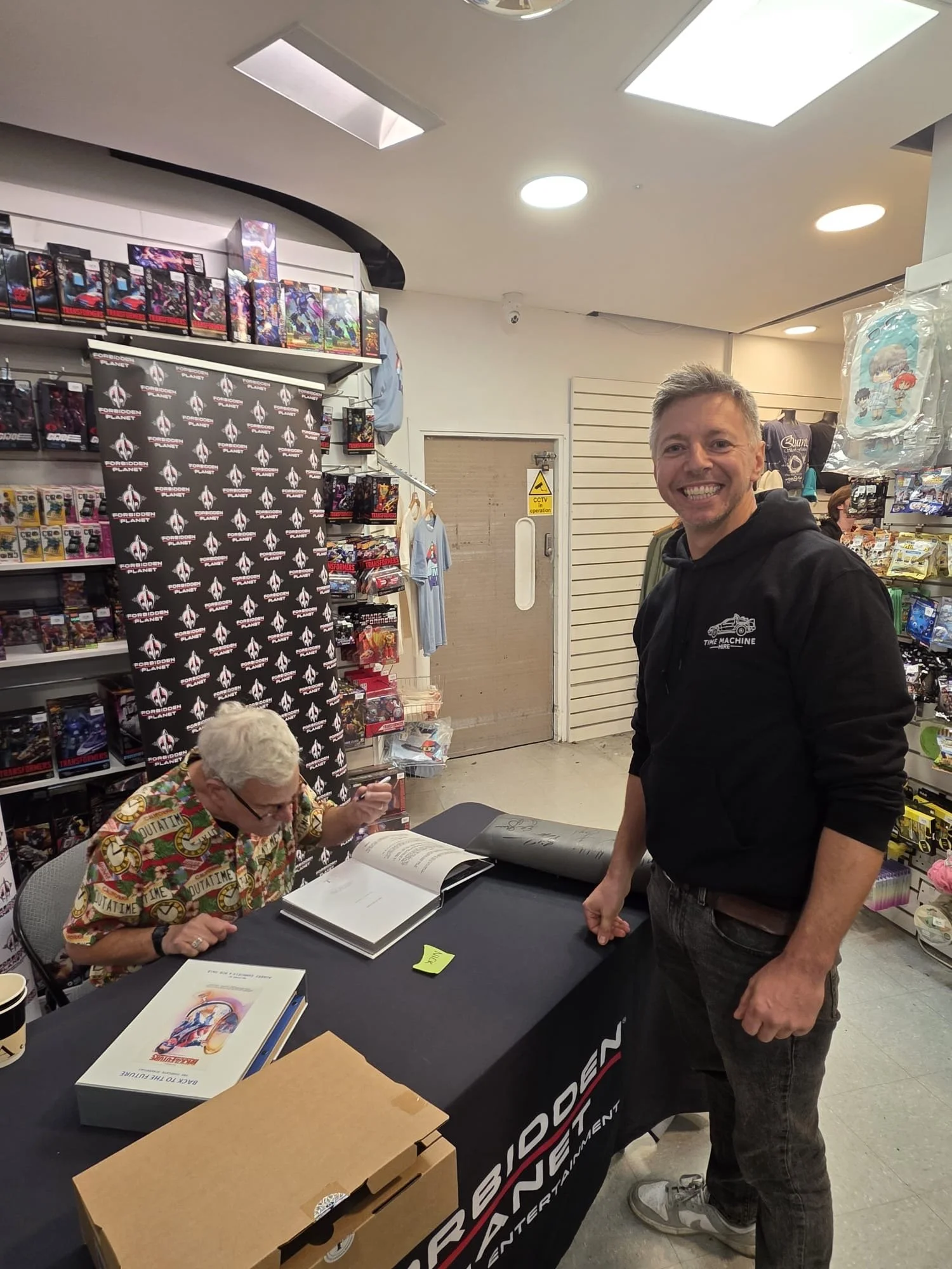 Nick at Bob Gale's book signing, Forbidden Planet London 2026