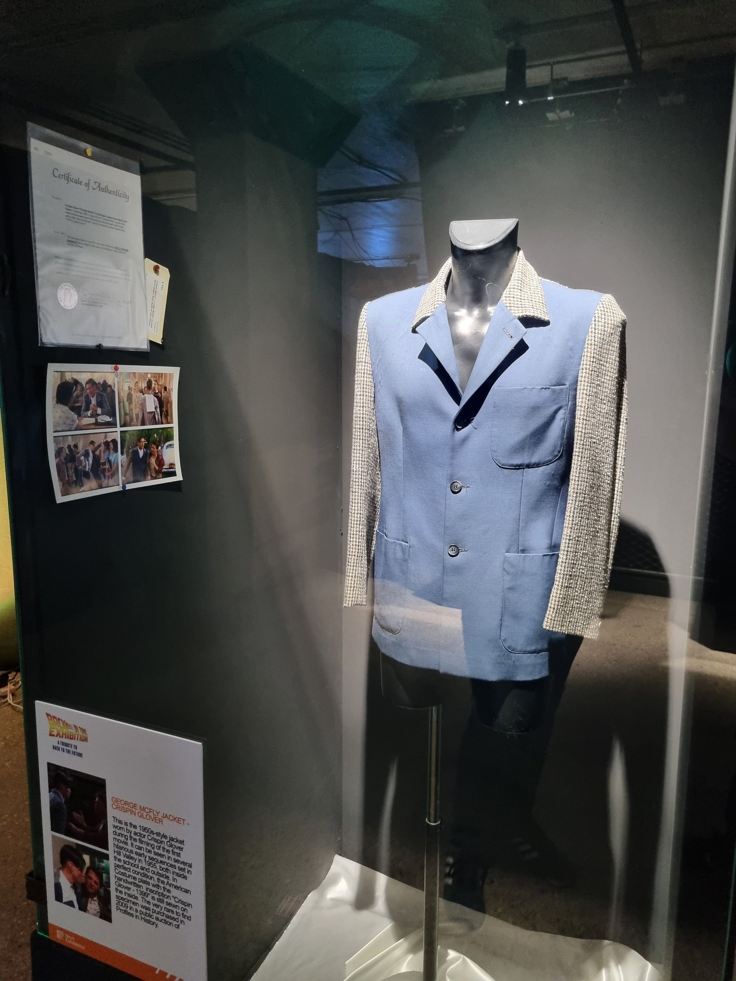 Costume jacket from the films – Back to the Future props exhibition, London 2022