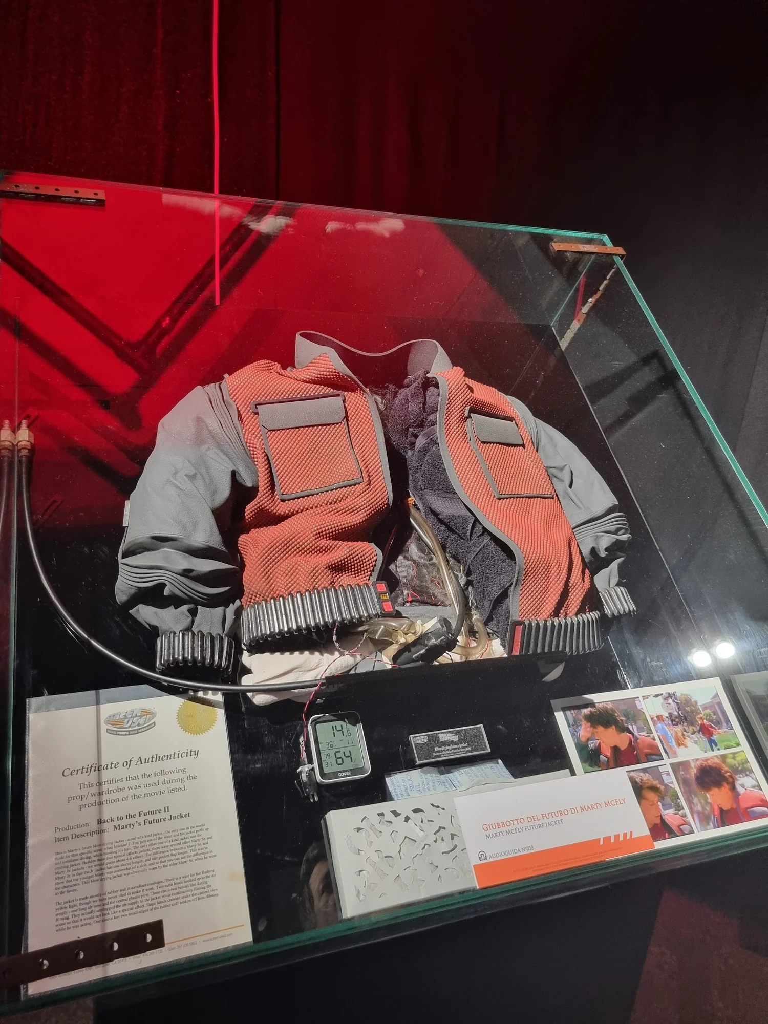 Marty’s 2015 jacket from Part II – Back to the Future props exhibition, London 2022