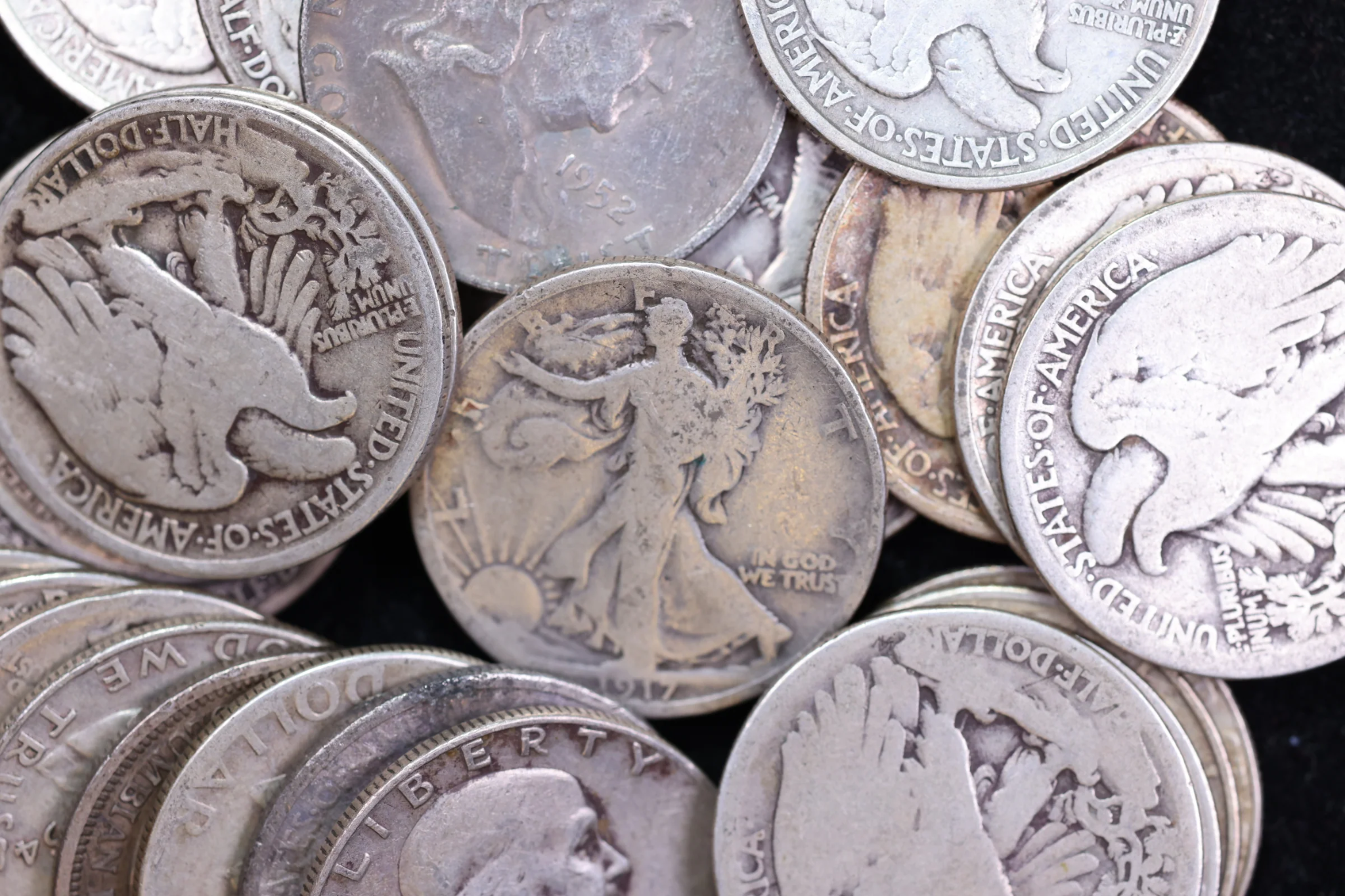 Collection of vintage U.S. silver half dollars